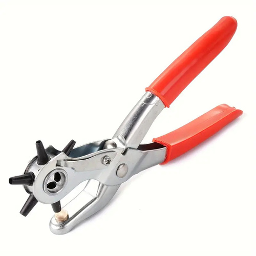 Multi-Size Leather Belt Eyelet Hole Punch Puncher Plier Revolving Handcraft Tool - Main Image