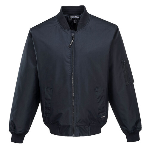 HUSKI Mens Quilted Combat Bomber Waterproof Jacket Windproof Workwear Coat - Navy - X-Small - Main Image