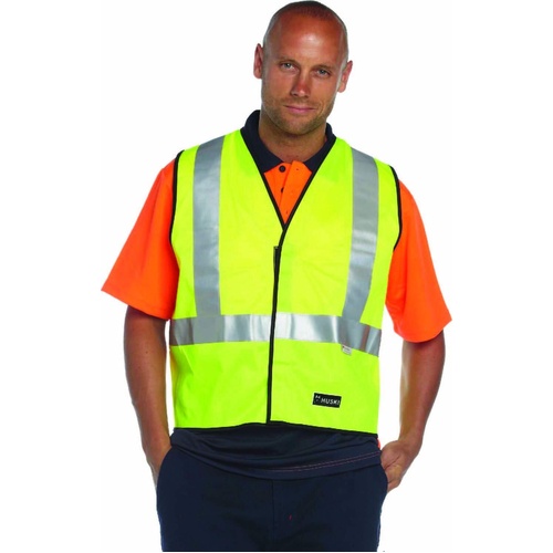 HUSKI Hi Vis Patrol Vest 3M Reflective Tape Safety Workwear High Visibility - Yellow - XL - Main Image
