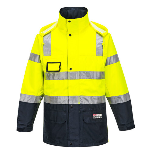 HUSKI Transit Hi Vis Waterproof Jacket Industrial Workwear Reflective UPF 50+ - Yellow - L (102cm) - Main Image