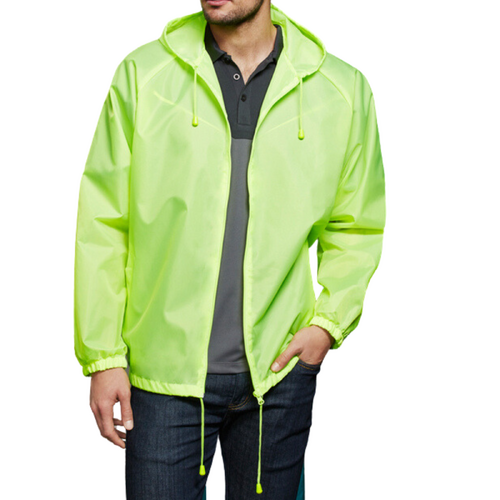 Adult Plus Size Spray Jacket Casual Hike Rain Hi Vis Poncho Waterproof - Fluoro Lime - Main Image