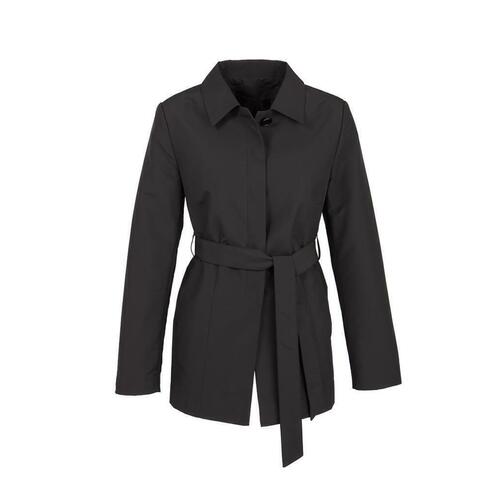 Womens Winter Button Long Trench Coat Jacket Parka Overcoat - Black - Small - Main Image