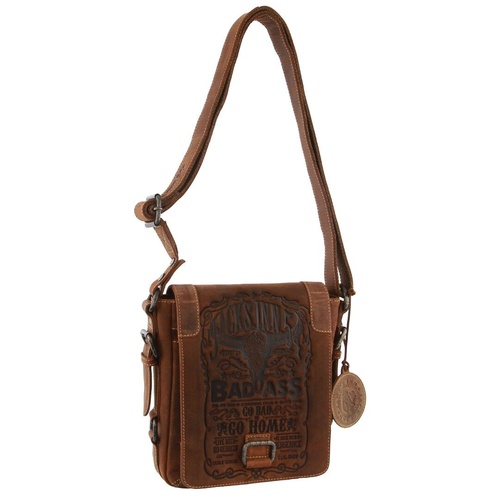 Jack's Inn Blackthorne Brown Crazy Horse Leather Crossbody Bag in Cognac - Main Image