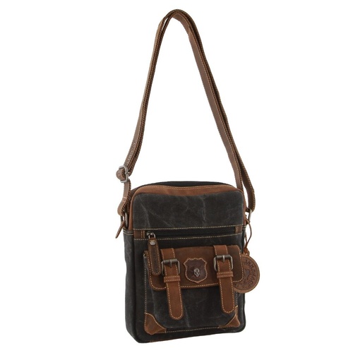 Jack's Inn Panama Canvas and Leather Small Crossbody Bag Vintage in Cognac - Main Image