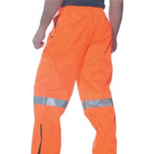 Huski Mens Tarmac Hi Vis Trousers Pants High Visibility Safety Pants - Orange - 5XL (117cm) - Main Image