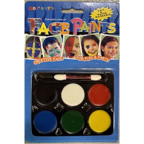FACE PAINT Costume Party Non-Toxic Palette Clown Dress Up Make Up Halloween - Main Image