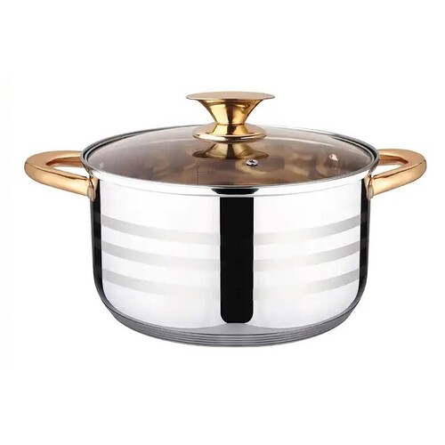 Kaisa Villa 5.8 Litre Casserole Pot Stainless Steel Induction Cooking Stock Stew - Main Image