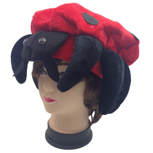 LADYBUG HAT Animal Novelty Cap Party Wear Fancy Dress Costume Accessory - Main Image