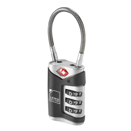 Lewis N. Clark TSA Approved Easy Set Combination Luggage Lock w Steel Cable - Main Image