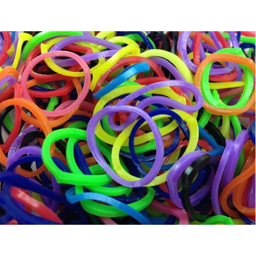 4800 LOOM BANDS Rubber Refill Kit DIY Magical Bracelet 192 S Clips 16 Hooks BULK - Mixed Colours - Main Image