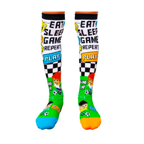 Video Game Toddler Long Knee High Socks - Boy's Unisex Pair - Multicolour - Main Image