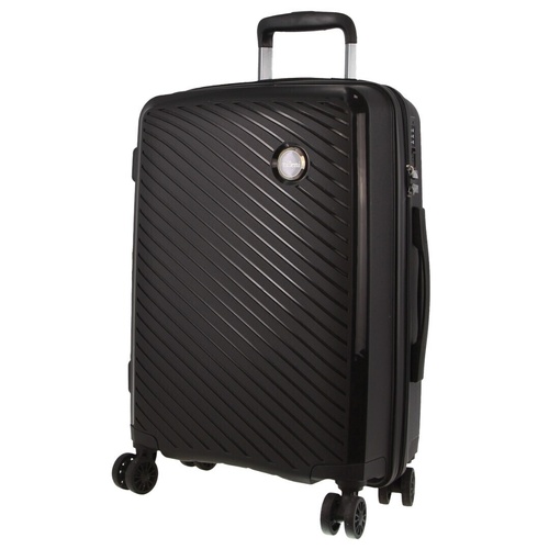 Pierre Cardin Inspired Milleni Cabin Luggage Bag Travel Carry On Suitcase 54cm (39L) - Black - Main Image