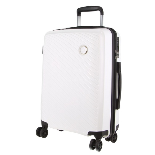 Pierre Cardin Inspired Milleni Cabin Luggage Bag Travel Carry On Suitcase 54cm (39L) - White - Main Image
