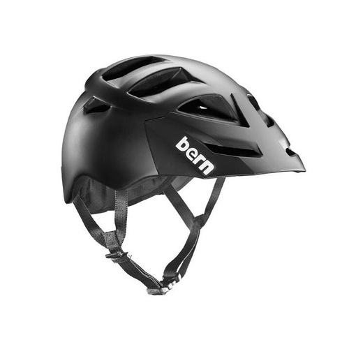 Bern Mens Morrison Cycling Bike Helmet w/ Hard Visor - Matte Black - L/XL - Main Image