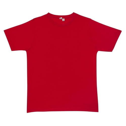 Plain T-Shirt 100% COTTON Basic Blank Tee Mens Ladies Casual BULK Adults - Red - L - Main Image
