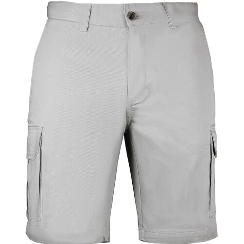 Mens Cargo Shorts 100% Cotton Casual Work Wear Half Pants Summer Army Military - Stone - 34 (87cm) - Main Image