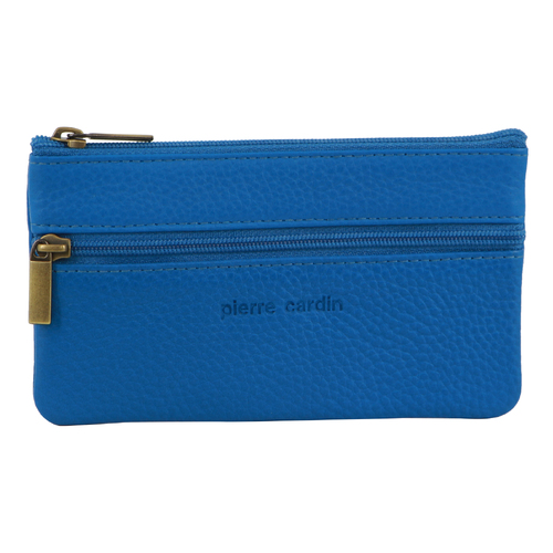Pierre Cardin Ladies Womens Genuine Leather RFID Coin Purse Wallet - Aqua - Main Image