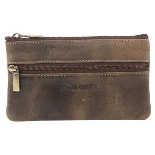 Pierre Cardin Ladies Womens Genuine Leather RFID Coin Purse Wallet - Mushroom - Main Image