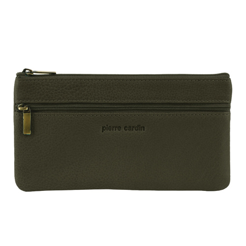 Pierre Cardin Ladies Womens Genuine Soft Leather Wallet Case Purse - Grape Leaf - Main Image