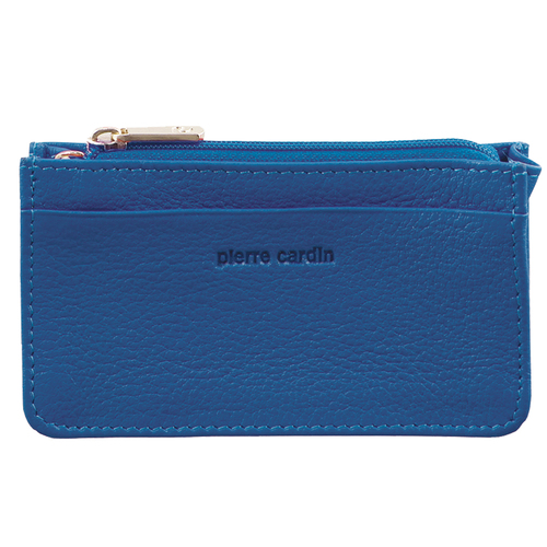 Pierre Cardin Womens Soft Italian Leather Coin Purse Holder Wallet - Aqua - Main Image