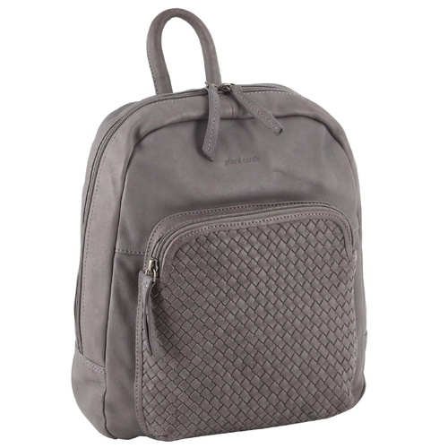 Pierre Cardin Womens Woven Soft Leather Backpack Bag Travel Designer - Sky Blue - Main Image
