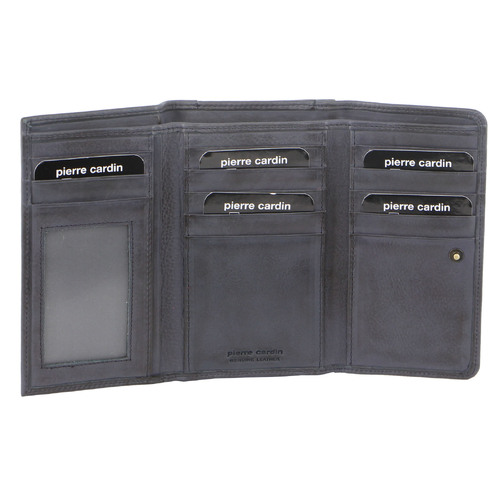 Pierre Cardin Womens Soft Italian Leather RFID Purse Wallet Rustic - Teal - Main Image