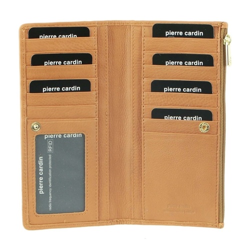 Pierre Cardin Womens Soft Italian Leather RFID Purse Wallet - Tobacco - Main Image
