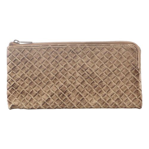 Pierre Cardin Womens Soft Rustic Leather Wallet Coin RFID Purse - Latte - Main Image