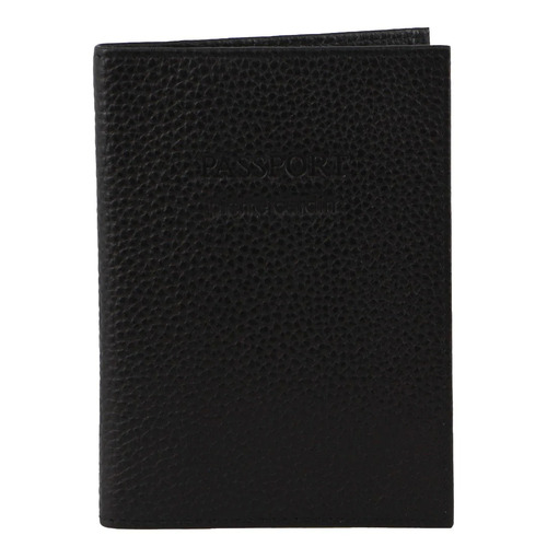 Pierre Cardin Slim Leather Passport Wallet Holder RFID Case Cover - Black - Main Image