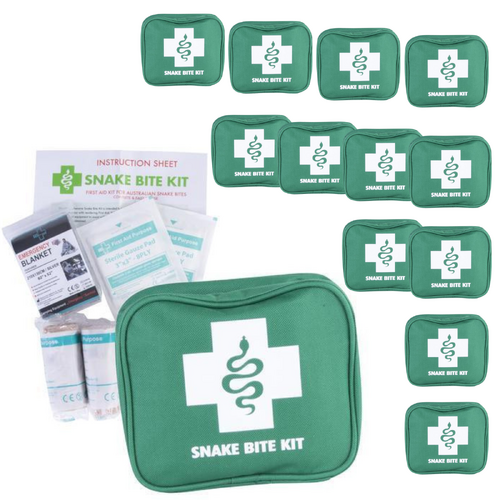 12x 9 Piece Australian Snake Bite First Aid Kit Camping Hiking Travel - Main Image
