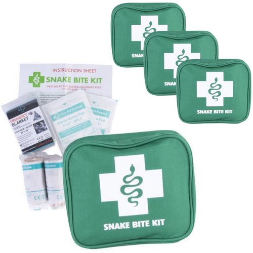 3x 9 Piece Australian Snake Bite First Aid Kit Camping Hiking Travel - Main Image