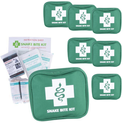 6x 9 Piece Australian Snake Bite First Aid Kit Camping Hiking Travel - Main Image