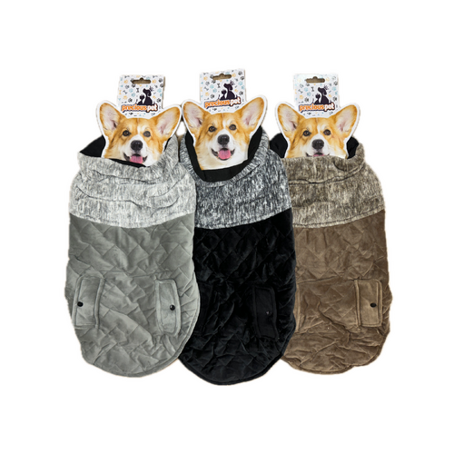 50cm Quilted Dog Jacket Coat Warm Winter Pet Clothes Vest Padded Windbreaker - Main Image