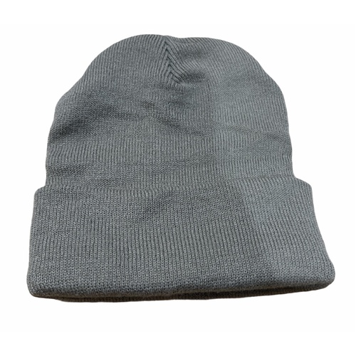 PLAIN BEANIE Unisex Mens Womens Winter Warm Hat Ski Cap Knit One Size - Grey - Main Image