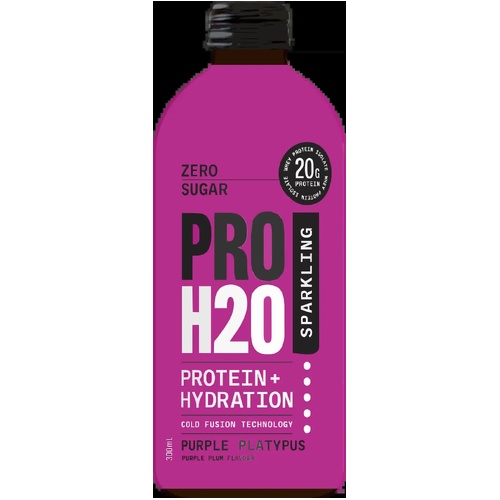 PRO H20 Sparkling Water 20g Protein Hydration Drink Zero Sugar - Purple Platypus - Main Image