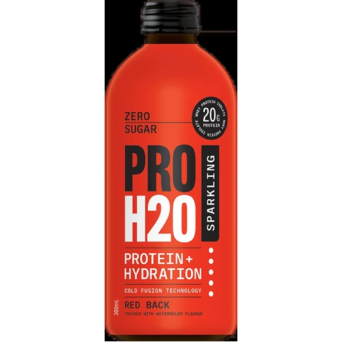 PRO H20 Sparkling Water 20g Protein Hydration Drink Zero Sugar - Red Back - Main Image