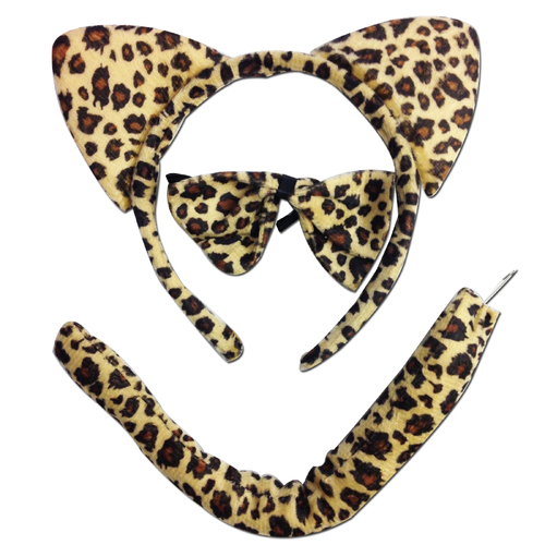 3 Piece Set Animal Costume Dress Up Party Bow Tie Tail Ears Book Week Cosplay - Main Image