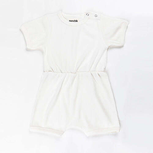Ponchik Babies + Kids - Ribbed Cotton Romper - Daisy - 0-3 months - Main Image