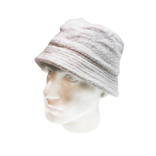 Stingy Brim Terry Towelling Bucket Hat Daggy Fishing Camping Lad Cap 100% COTTON - White - L/XL - Main Image