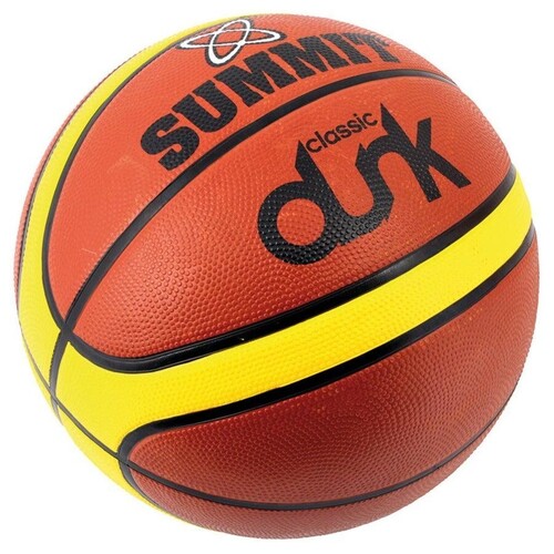 Summit Classic Dunk Basketball Indoor Outdoor Sport Game Rubber Ball in Size 6 - Main Image