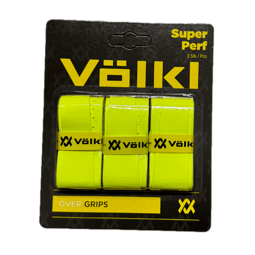 Volkl Super Perf Over Grip Neon Yellow Overgrip Tennis Squash Badminton - 3 Pack - Main Image
