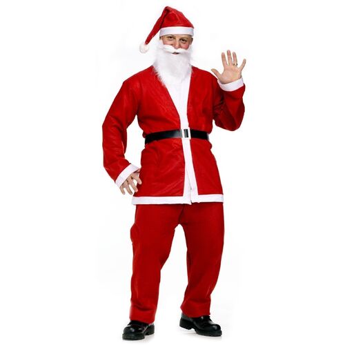 ADULT SANTA CLAUS COSTUME Suit Father Xmas Party Outfit Father Christmas - Main Image
