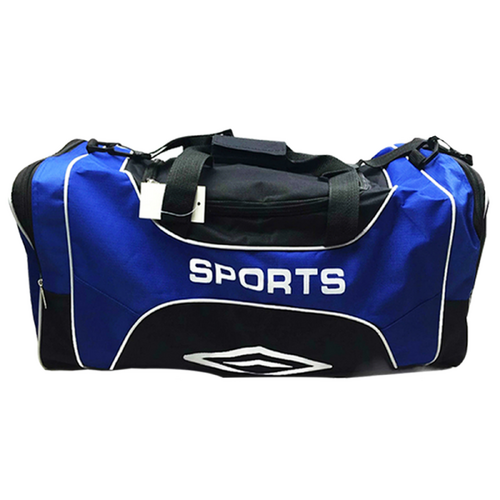 MEDIUM SPORTS BAG With Shoulder Strap Gym Duffle Travel Bags Water Resistant - Blue - Main Image