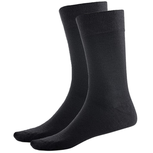 BAMBOO SOCKS Crew Natural Eco Healthy Enviro Unisex Work Anti-Bacterial Business - Black - 6-11 - Main Image