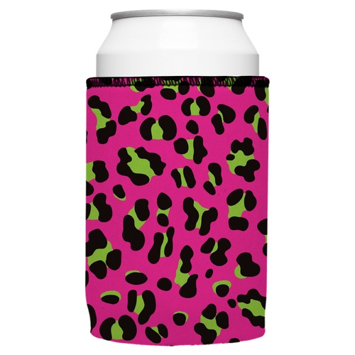 80s Leopard Print Stubby Cooler - Standard - Main Image