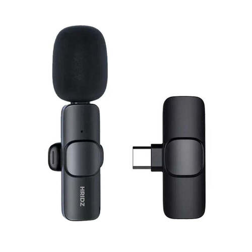 Hridz K9 Wireless Rechargeable 1 in 1 Type-C Microphone For Podcast Recording Interview - Main Image