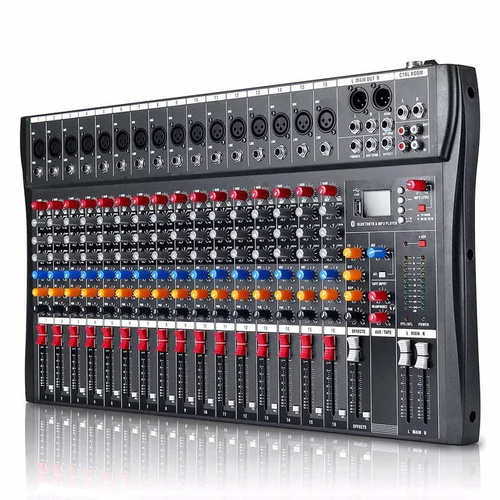 Hridz 16 Channels Audio Sound Mixer Mixing DJ Console USB with 48V Phantom Power - Main Image