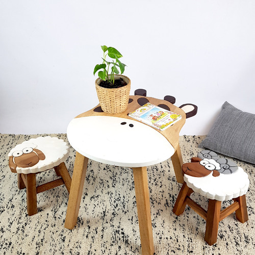 Giraffe Table + 2 Stools Set - Main Image