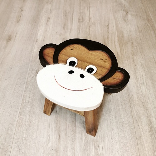 Kids Wooden Stool Monkey - Main Image
