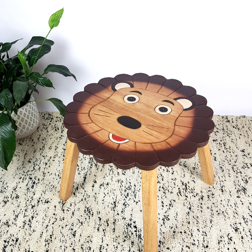 Kids Wooden Table Lion - Main Image